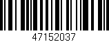 Código de barras (EAN, GTIN, SKU, ISBN): '47152037'