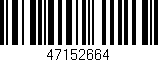Código de barras (EAN, GTIN, SKU, ISBN): '47152664'