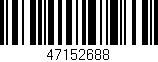 Código de barras (EAN, GTIN, SKU, ISBN): '47152688'