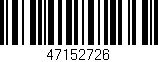 Código de barras (EAN, GTIN, SKU, ISBN): '47152726'