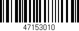 Código de barras (EAN, GTIN, SKU, ISBN): '47153010'