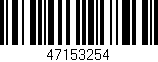 Código de barras (EAN, GTIN, SKU, ISBN): '47153254'