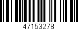 Código de barras (EAN, GTIN, SKU, ISBN): '47153278'