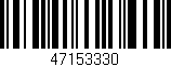 Código de barras (EAN, GTIN, SKU, ISBN): '47153330'