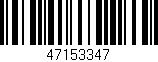 Código de barras (EAN, GTIN, SKU, ISBN): '47153347'