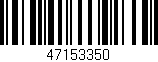 Código de barras (EAN, GTIN, SKU, ISBN): '47153350'