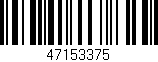 Código de barras (EAN, GTIN, SKU, ISBN): '47153375'