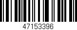 Código de barras (EAN, GTIN, SKU, ISBN): '47153396'