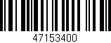 Código de barras (EAN, GTIN, SKU, ISBN): '47153400'