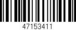 Código de barras (EAN, GTIN, SKU, ISBN): '47153411'