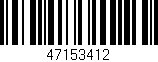 Código de barras (EAN, GTIN, SKU, ISBN): '47153412'