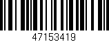 Código de barras (EAN, GTIN, SKU, ISBN): '47153419'