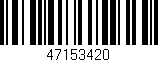 Código de barras (EAN, GTIN, SKU, ISBN): '47153420'