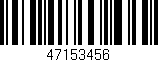 Código de barras (EAN, GTIN, SKU, ISBN): '47153456'