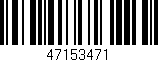 Código de barras (EAN, GTIN, SKU, ISBN): '47153471'