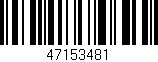 Código de barras (EAN, GTIN, SKU, ISBN): '47153481'