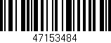 Código de barras (EAN, GTIN, SKU, ISBN): '47153484'