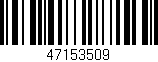 Código de barras (EAN, GTIN, SKU, ISBN): '47153509'