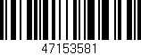 Código de barras (EAN, GTIN, SKU, ISBN): '47153581'