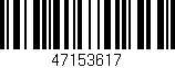 Código de barras (EAN, GTIN, SKU, ISBN): '47153617'