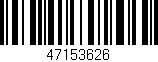 Código de barras (EAN, GTIN, SKU, ISBN): '47153626'