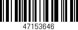 Código de barras (EAN, GTIN, SKU, ISBN): '47153646'
