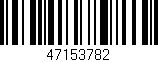 Código de barras (EAN, GTIN, SKU, ISBN): '47153782'