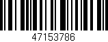 Código de barras (EAN, GTIN, SKU, ISBN): '47153786'