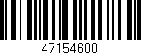 Código de barras (EAN, GTIN, SKU, ISBN): '47154600'