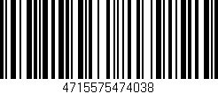 Código de barras (EAN, GTIN, SKU, ISBN): '4715575474038'