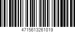 Código de barras (EAN, GTIN, SKU, ISBN): '4715613261019'