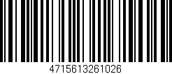 Código de barras (EAN, GTIN, SKU, ISBN): '4715613261026'