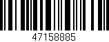 Código de barras (EAN, GTIN, SKU, ISBN): '47158885'