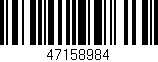 Código de barras (EAN, GTIN, SKU, ISBN): '47158984'