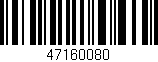 Código de barras (EAN, GTIN, SKU, ISBN): '47160080'