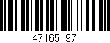 Código de barras (EAN, GTIN, SKU, ISBN): '47165197'