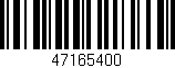 Código de barras (EAN, GTIN, SKU, ISBN): '47165400'