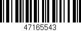 Código de barras (EAN, GTIN, SKU, ISBN): '47165543'