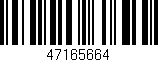 Código de barras (EAN, GTIN, SKU, ISBN): '47165664'