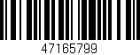 Código de barras (EAN, GTIN, SKU, ISBN): '47165799'