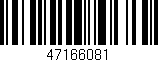 Código de barras (EAN, GTIN, SKU, ISBN): '47166081'