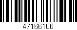 Código de barras (EAN, GTIN, SKU, ISBN): '47166106'