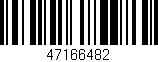 Código de barras (EAN, GTIN, SKU, ISBN): '47166482'