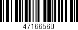 Código de barras (EAN, GTIN, SKU, ISBN): '47166560'
