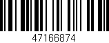 Código de barras (EAN, GTIN, SKU, ISBN): '47166874'