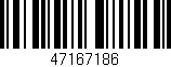 Código de barras (EAN, GTIN, SKU, ISBN): '47167186'
