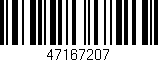 Código de barras (EAN, GTIN, SKU, ISBN): '47167207'