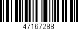 Código de barras (EAN, GTIN, SKU, ISBN): '47167288'