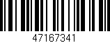 Código de barras (EAN, GTIN, SKU, ISBN): '47167341'
