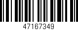 Código de barras (EAN, GTIN, SKU, ISBN): '47167349'